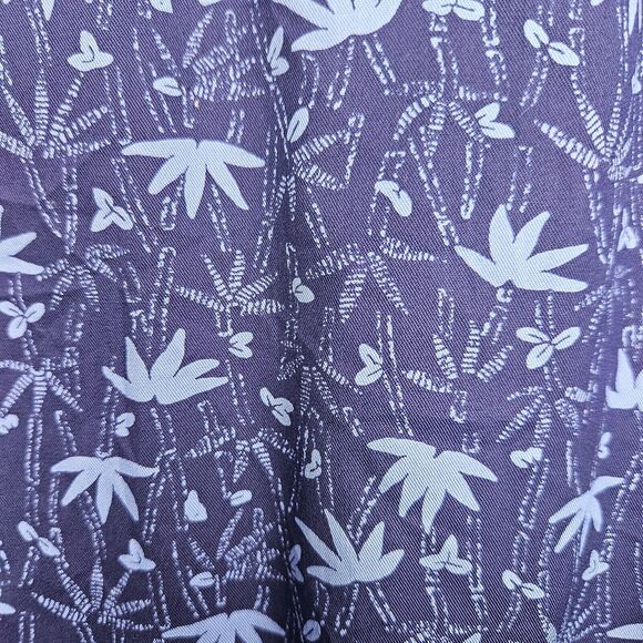 DANIEL CREMIEUX Casual Shirt Short Sleeve Button Up Men's XL Blue Hemp Plants - Picture 4 of 8